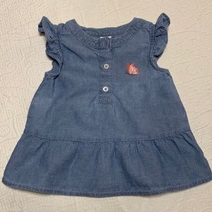 24m (5/$20) Denim-Blue Cotton Dress by Carter’s
